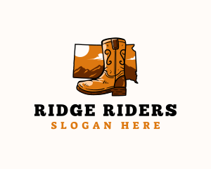 South Dakota Cowboy Boots logo design