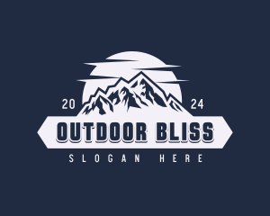 Mountain Scenery Banner logo design