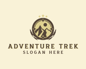 Mountain Trekking  Adventure  logo design