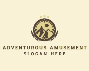 Mountain Trekking  Adventure  logo design