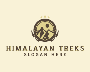 Mountain Trekking  Adventure  logo design