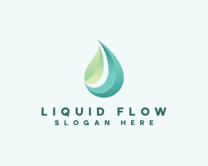 Organic Leaf Water logo design