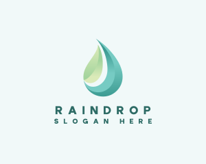 Organic Leaf Water logo design