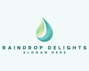 Organic Leaf Water logo design