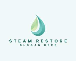 Organic Leaf Water logo design