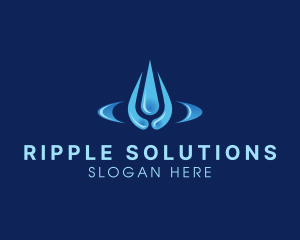 Water Droplet Ripple Plumbing logo