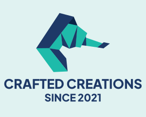Seahorse Origami Craft logo design