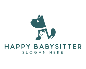 Pet Shop Dog Kitten logo design