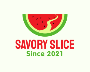 Watermelon Slice Pathway  logo design