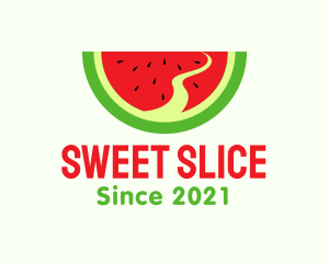 Watermelon Slice Pathway  logo design