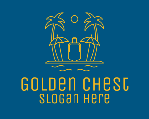 Golden Island Luggage  logo design