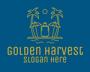 Golden Island Luggage  logo design