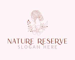 Nature Feminine Hairdresser logo design