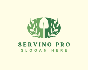 Garden Landscape Shovel Logo