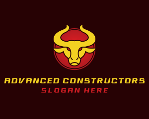 Wild Golden Bull  logo design