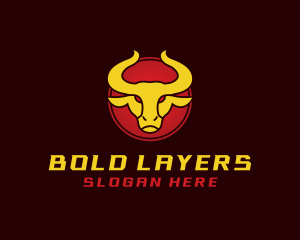 Wild Golden Bull  logo design