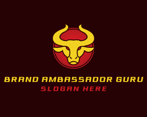 Wild Golden Bull  logo design