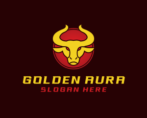 Wild Golden Bull  logo design