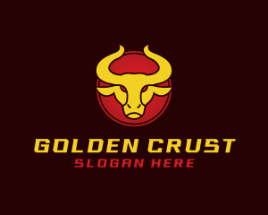 Wild Golden Bull  logo design
