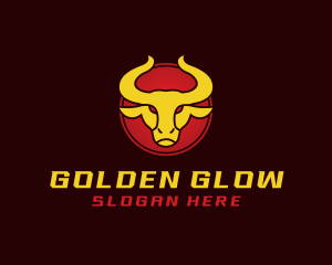 Wild Golden Bull  logo design