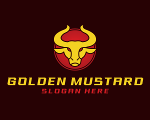 Wild Golden Bull  logo design