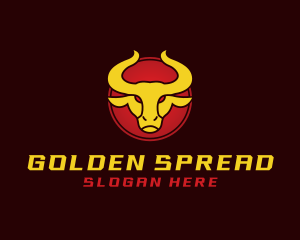 Wild Golden Bull  logo design