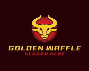 Wild Golden Bull  logo design