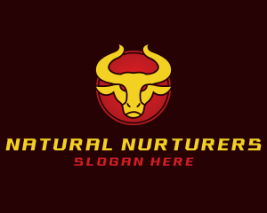 Wild Golden Bull  logo design