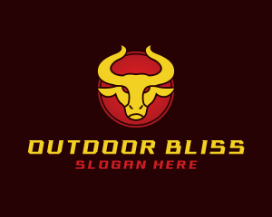 Wild Golden Bull  logo design