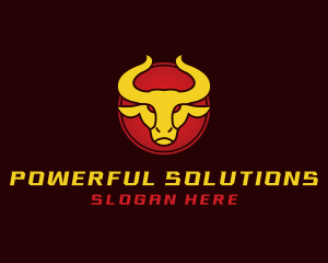 Wild Golden Bull  logo design