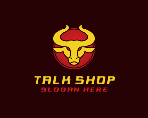 Wild Golden Bull  logo design