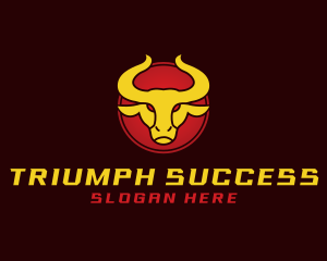 Wild Golden Bull  logo design