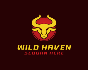 Wild Golden Bull  logo design