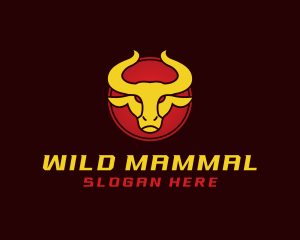 Wild Golden Bull  logo design