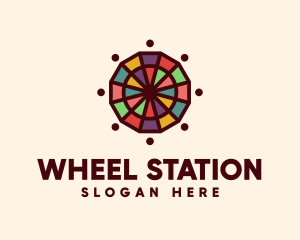 Colorful Mosaic Wheel logo