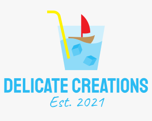 Cold Drink Boat logo design