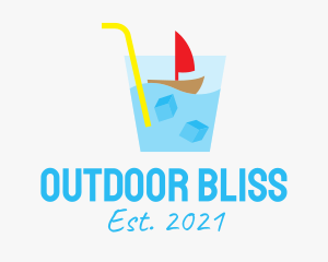 Cold Drink Boat logo design