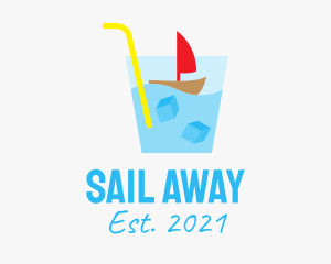 Cold Drink Boat logo design