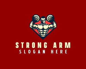 Weightlifting Strong Man logo design