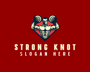 Weightlifting Strong Man logo design