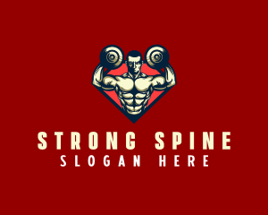 Weightlifting Strong Man logo design