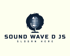 Podcast Microphone Radio logo design