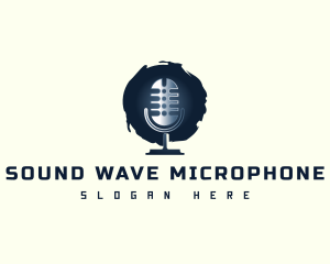 Podcast Microphone Radio logo design