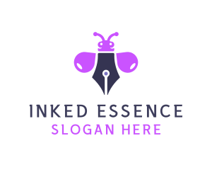 Purple Ink Bug logo design