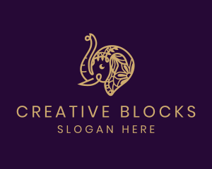 Creative Hindu Elephant logo design