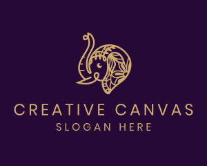 Creative Hindu Elephant logo design
