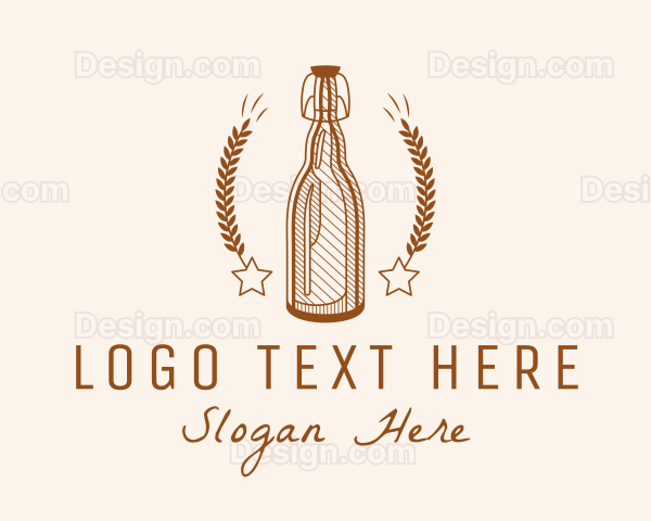 Wheat  Distillery Bottle Logo