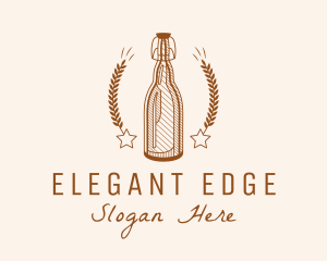 Wheat  Distillery Bottle Logo