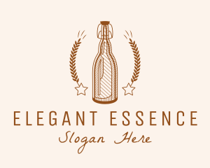 Wheat  Distillery Bottle logo design