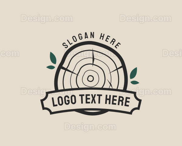 Wood Log Lumberjack Logo